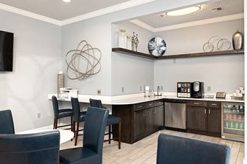 Cyber café with coffee bar